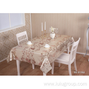 Square Wedding Party PVC Gold Tablecloth